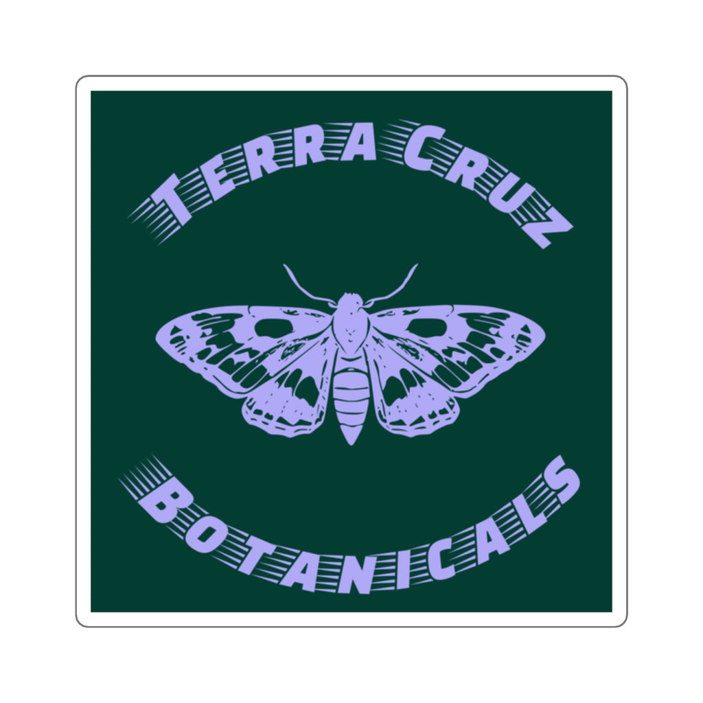 Terra Cruz Botanicals Moth Square Sticker — Botanical Logo Sticker