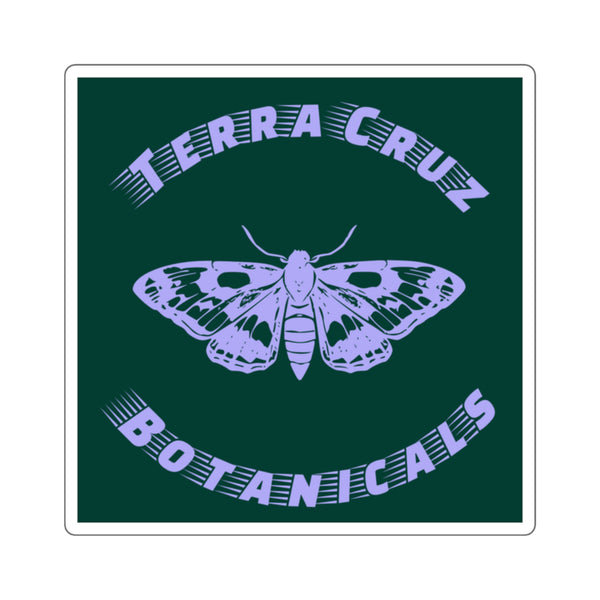 Terra Cruz Botanicals Moth Square Sticker — Botanical Logo Sticker