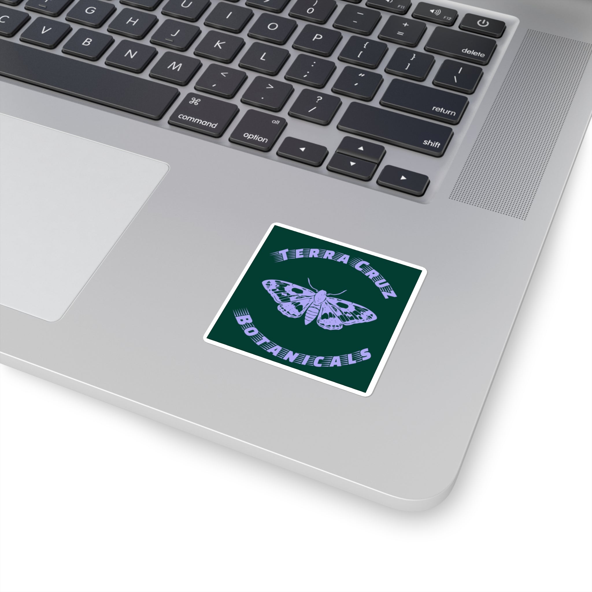 Terra Cruz Botanicals Moth Square Sticker — Botanical Logo Sticker